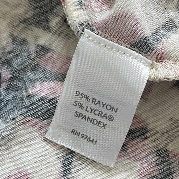 - J. Jill Loose Blouse Printed 3/4 Sleeved Top Stretchy Flowy SMALL     - J49 - Picture 7 of 7